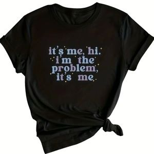 - NWT Women’s Black 100% Cotton T-Shirt, Swiftie, Song Lyrics